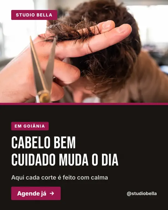 Exemplo de post para salão de beleza