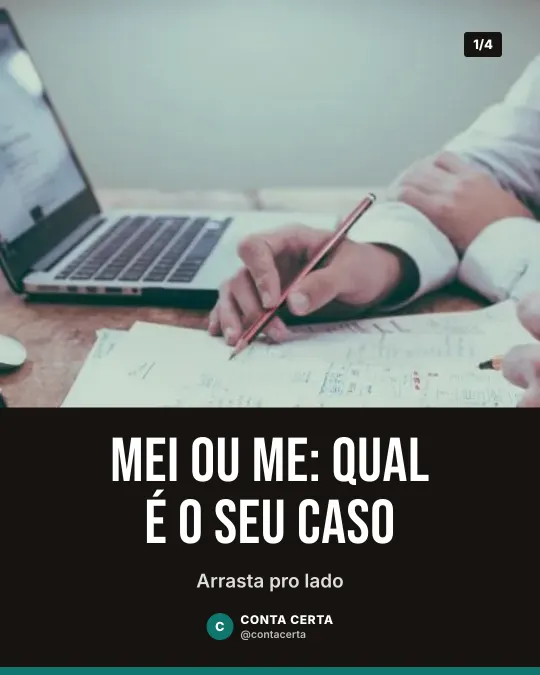 Exemplo de carrossel para contador: MEI ou ME: qual é o seu caso